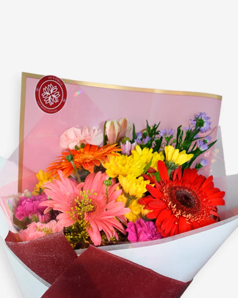 Ramo de 3 Gerberas con Claveles (2)