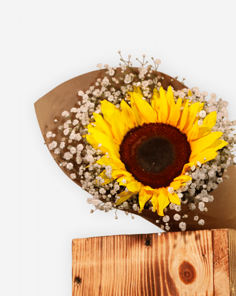 Girasol en papel craft